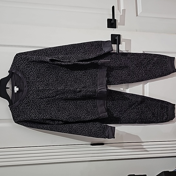 J. Crew Tops - J. Crew Size Medium Leopard Print Sweatshirt and Sweatpants Bundle - like new